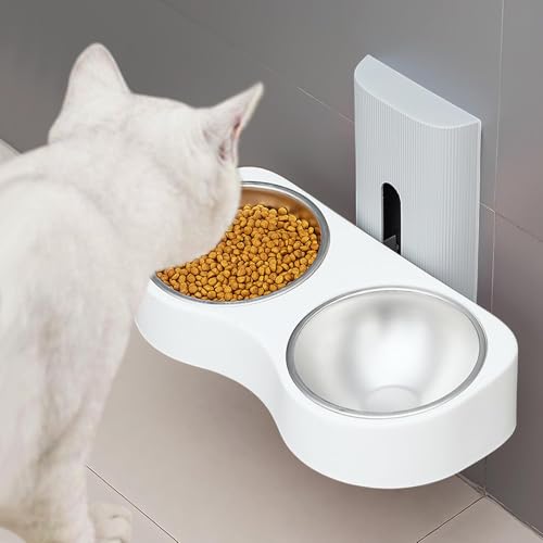 Wall-Mounted Cat Bowls | Height Adjustable Cat Bowls | Cat Water Bowls | Space-Saving Dog Bowl | Wall Mounted Pet Bowls | Pet Feeding Station | Adjustable Feeding Tools for Small Medium Large Dogs – Bild 4