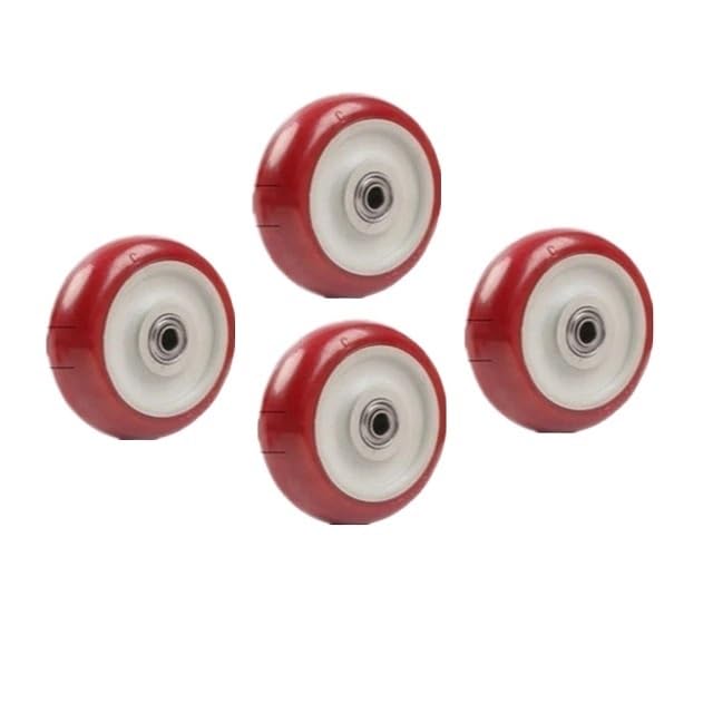 Roues pivotantes en polyuréthane 4 pouces pour chariot robuste et silencieux x4