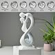 Zen’Light - Moderner Zimmerbrunnen Amor Weiß mit Farbigem LED-Licht - Zeitgenössische Innendekoration, Ideal für Meditation und Entspannung - Geschlossener Kreislauf mit Rotierender Kugel - 31x14x14cm