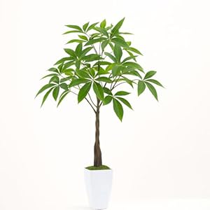 Wio Mio 人工観葉植物 高さ115cm フェイクグリーン 観葉樹 光触媒 観葉植物 消臭 パキラ 玄関やオフィスに..." 