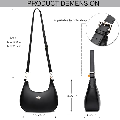 Bolso pequeño tipo media luna para mujer miniatura 4