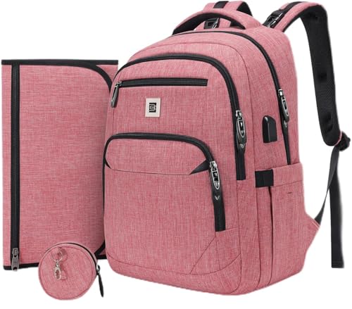 Image of UKEIN Diaper Bag Backpack, Multi function Baby Bag with Portable Changing Pad, Pacifier Holder,Waterproof Diaper Bags with USB Charging Port,Baby Essentials Perfect Baby Shower Gifts for Mom, Dad