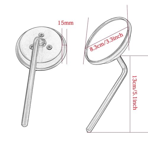 Rétroviseurs guidon moto résistant aux vibrations pour chopper - 5