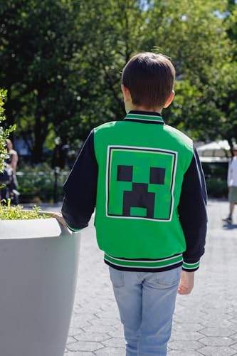 Minecraft Zip Up Varsity Bomber Jacket Little Kid to Big Kid Sizes (5-6 - 18-20)4