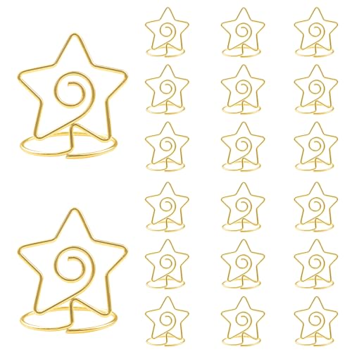 ELANE Wedding Card Holders Set: Mini Stars, 20pcs, Place & Table Number Holders
