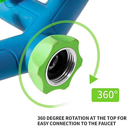 Green Mount Garden Hose Connector Tap Splitter, Easy Grip Splitter With Shut-Off Valves (4 Way) #TOP1