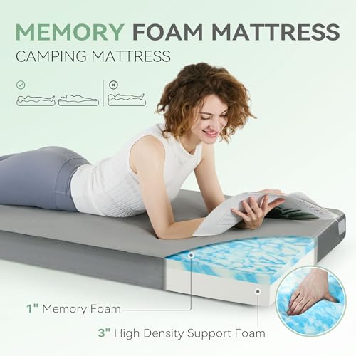 Image of Sinweek Extra Thick 4in Memory Foam Camping Mattress Pad