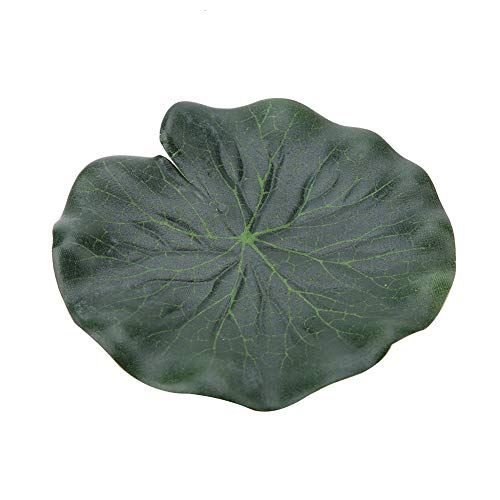 Garosa 10Pcs Artificial Floating Lotus Leaves Green Lifelike Fake Plants for Aquarium Decoration Pond Foliage Water Garden Decor - Image 4