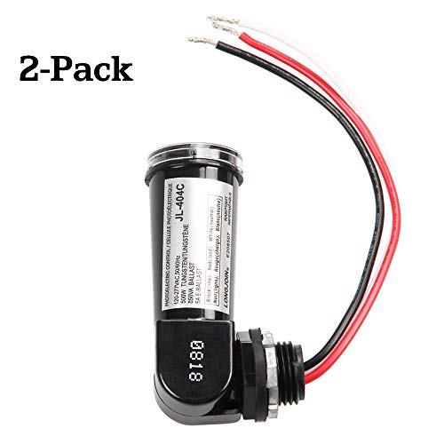2-Pack Outdoor Conduit Lighting Control With Photocell and Swivel Mount Photoelectric switch