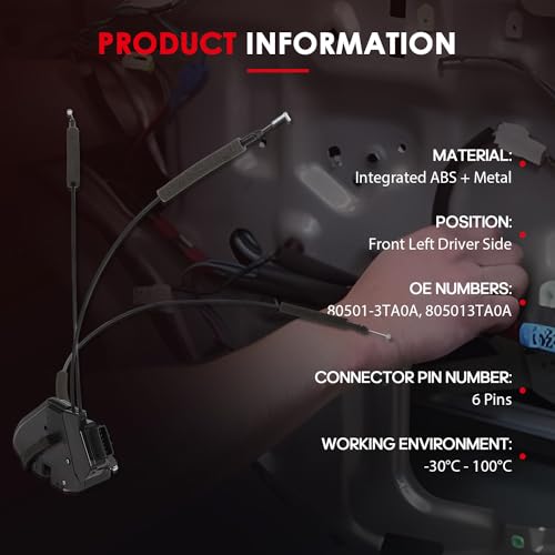 Image of CCIYU Door Lock Actuator Front Left for Nissan for Altima 13-18
