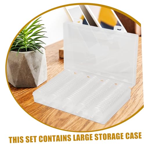 Estuche transparente para cápsulas de monedas con caja organizadora miniatura 7