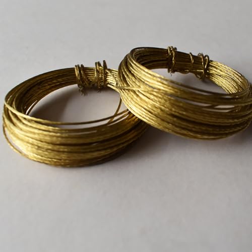 Image of 6 Meters 7 Strands Braided Bare Copper Wire Picture Hanging Brass Wire Heavy Duty Photo Hanging Cable Rope for Artwork