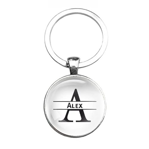 Porte-clés en verre - Alex, silverl