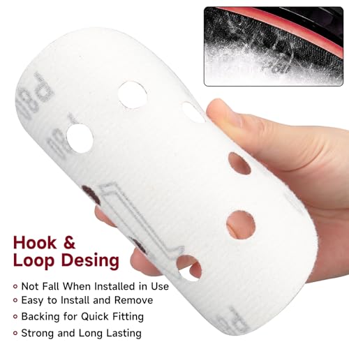 165 pcs 5 inch sanding discsround hook and loop sandpaper for random orbital sander 40 60 80 120 150 240 320 400 600 grit