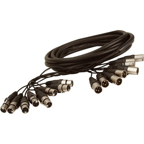 Ah Cables KMCO5XFPPM38 | Cavo Multicore 8 Canali Da 6,3 Mm Jack Stereo A XLR Femmina | Lunghezza 5 M Con Tripla Schermatura