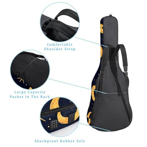 Double bandoulière réglable pour cette housse guitare avec éponge épaisse