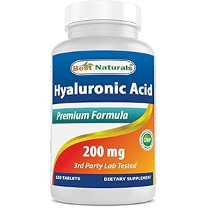 Best Naturals Hyaluronic Acid 200 mg 120 Tablets (Non-GMO, Gluten Free) – Promotes Youthful Healthy Skin & Healthy Joint…