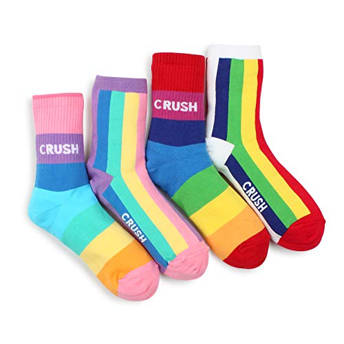Image of Womens Neon Daily Casual Fashion Socks Colorful Fancy Design