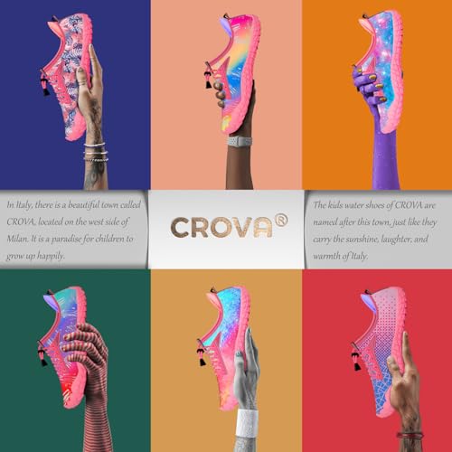 CROVA Built-in Heel Grips Water Shoes for Kids Girls Boys Hiking Shoes Wide Barefoot Swim Beach Pools Slip-On Quick Dry Lightweight for Big Little Kids Toddler by CROVA - Image 9