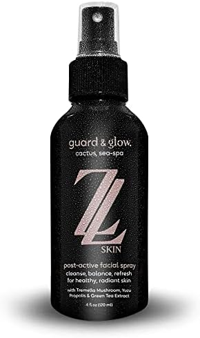 ZL SKIN Guard & Glow Organic Face Mist Hydrating Spray with Vitamin C + Tremella Mushroom + Green Tea, Moisturizing Facial Mist Spray with Antioxidants to Rejuvenate & Soothe All Skin Types (4 Fl Oz)