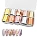 burkfeeg 10 Rolls Nail Feuilles Ongles Coloré Autocollant d'ongle Holographique Feuille de Transfert Ongle pour DIY Nail Décoration (2.5*100cm)