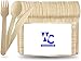 WC_ Cubertería de madera desechable 100% bambú biodegradable, ecológica, juego de cubiertos compostables, 16,5 cm, paquete de 200 (100 cucharas, 50 tenedores, 50 cuchillos)