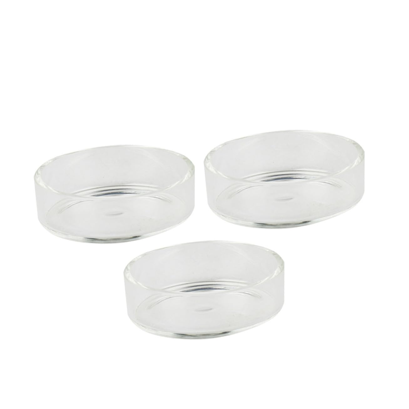 5 Cuencos Redondos de Vidrio Transparente Comedero Multipropósito Delicado Diseño Blanco de Alta Luminosidad para Comida de Camarones para Acuarios y Peces