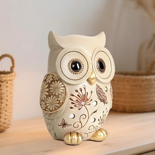 Estatua de Búho Decorativo para Hogar 4.1x2.9x5.5 in miniatura 6