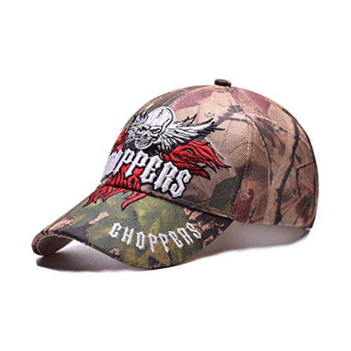 BigForest Outdoor Camo Baseball Cap Vogelbeobachtung Hunter Hut mit Totenkopf Camouflage Serie Jagd Cap Gr. Einheitsgröße, coffee Cover