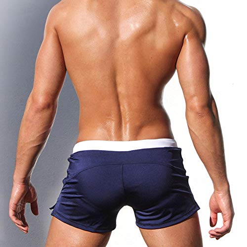 UXH Men's Swimwear Short Swim Trunks Sexy Mesh Boxer Briefs Comfortable Soft Breathable3