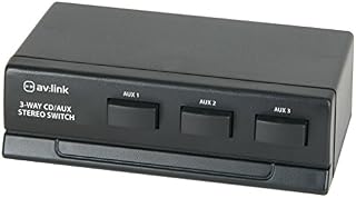 AV Link 3 Way Cd/Aux Stereo Switch, Black