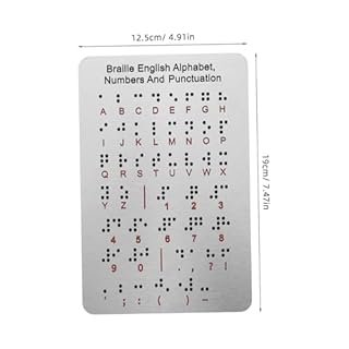 TOYANDONA scheda madre braille libri in braille materiali didattici in braille prodotti per non vedenti strumenti di apprendimento tattile gadget per non vedenti Acciaio inossidabile Silver
