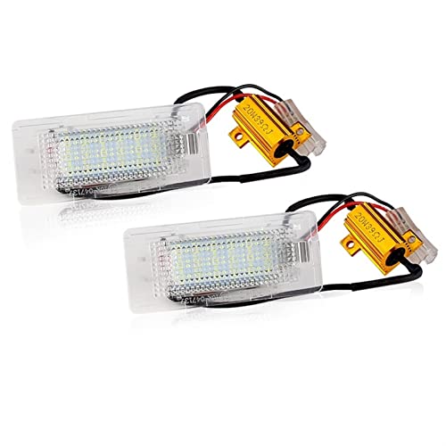 Luces de matrícula LED para Golf V Passat B6 Touran Pack de 2 bombillas de repuesto