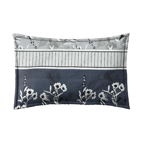 Image of Amazon Brand - Umi Double Bedsheet 90x100 Inches with 2 Pillow Covers | Brushed Microfiber Cotton | 144 TC Premium Bed Linen | Comfortable & Durable Bedding for Bedroom (Blue;Grey, Double)