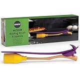 NEW - OTOTO Witchin Pastry Brush and Baking Spatulas - Silicone Heat Resistant and Basting Brush, Cooking and Baking Spatula, Spooky Witchy Gifts, Gothic Kitchen Halloween Gifts, Cute Accessories