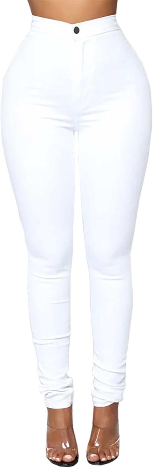 DLAYBGFA Ripped Skinny Jeans for Women High Waisted Stretch Slim Fit Distressed Denim Jeans Pants