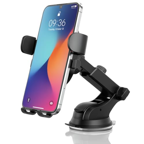 Universal Car Phone Holder 360Â°Rotation Adjustable Car Mount for Car Dashboard Windscreen Fit for Phone 17/16 Pro Max and All 4-7" Smartphones