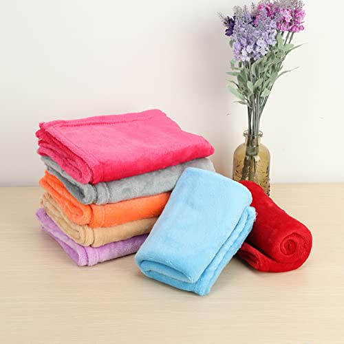 Coral Fleece Blankets, Super Soft Ultra Comfort Plush Microfiber Throw Blanket Solid-Color Fleece Blankets For Sofa Couch ,Yellow,50X70Cm #TOP7