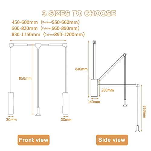 Tringle de penderie ajustable de 45 x 60 cm pour dressing ordonné