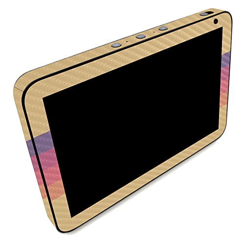 Image of MightySkins Carbon Fiber Skin Compatible with Amazon Echo Show 8 (Gen 2) - Mellow Stripes | Protective, Durable Textured Carbon Fiber Finish | Easy to Apply | Made in The USA
