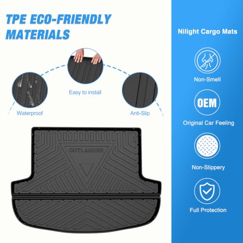 Image of Nilight Cargo Mat for Mitsubishi Outlander Without Subwoofer 2016-2021