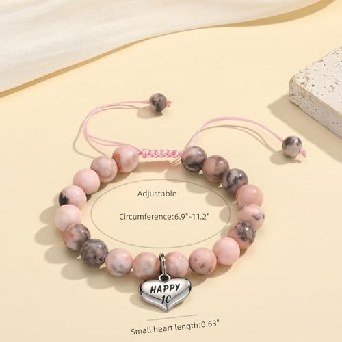Image of MIXJOY Happy Birthday Gifts for Women, Birthday Braided Beads Bracelet Gifts for Turning Age Daughter Granddaughter Niece
