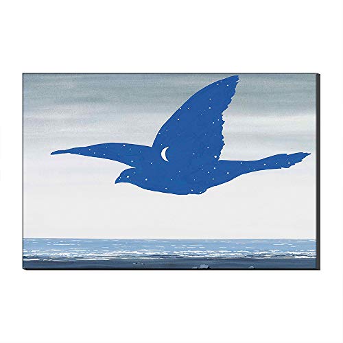 Peinture Magritte sur toile 100x160cm sans cadre pour salon