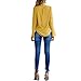 Geccinice Women's Blouses Loose Casual Bow Ties Neck Chiffon Shirts Long Sleeves Tops (S(US Size 4-6), Yellow)