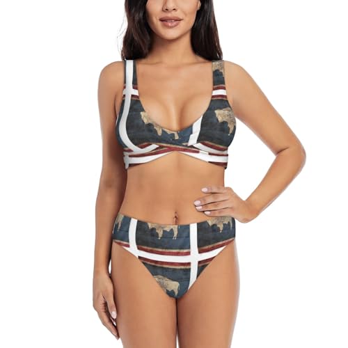 Maillot de bain deux pièces pour femme gainant pour sculpter le ventre