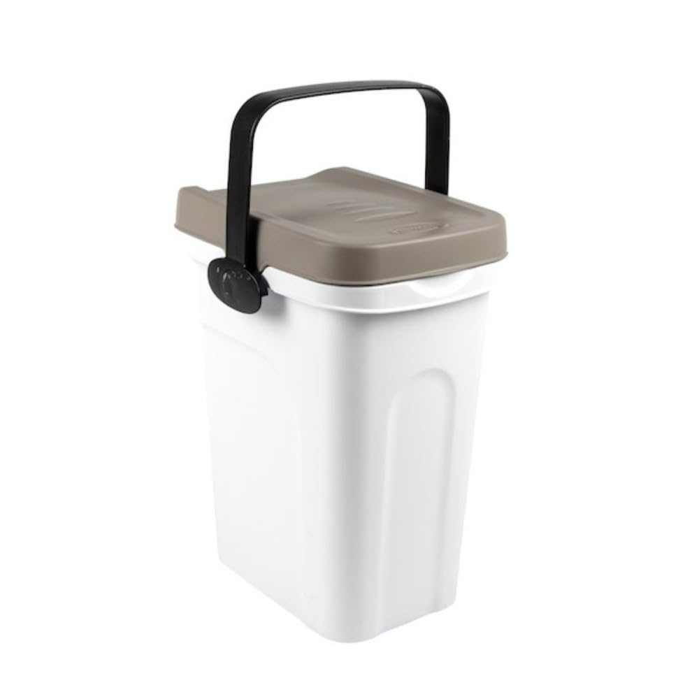 Kerbl Petfood Container (fest verschließbar, für ca. 2,5 kg Trockenfutter, Farbe grau/weiß, luftdichte Aufbewahrung, Futter, Aufbewahrung) 80547
