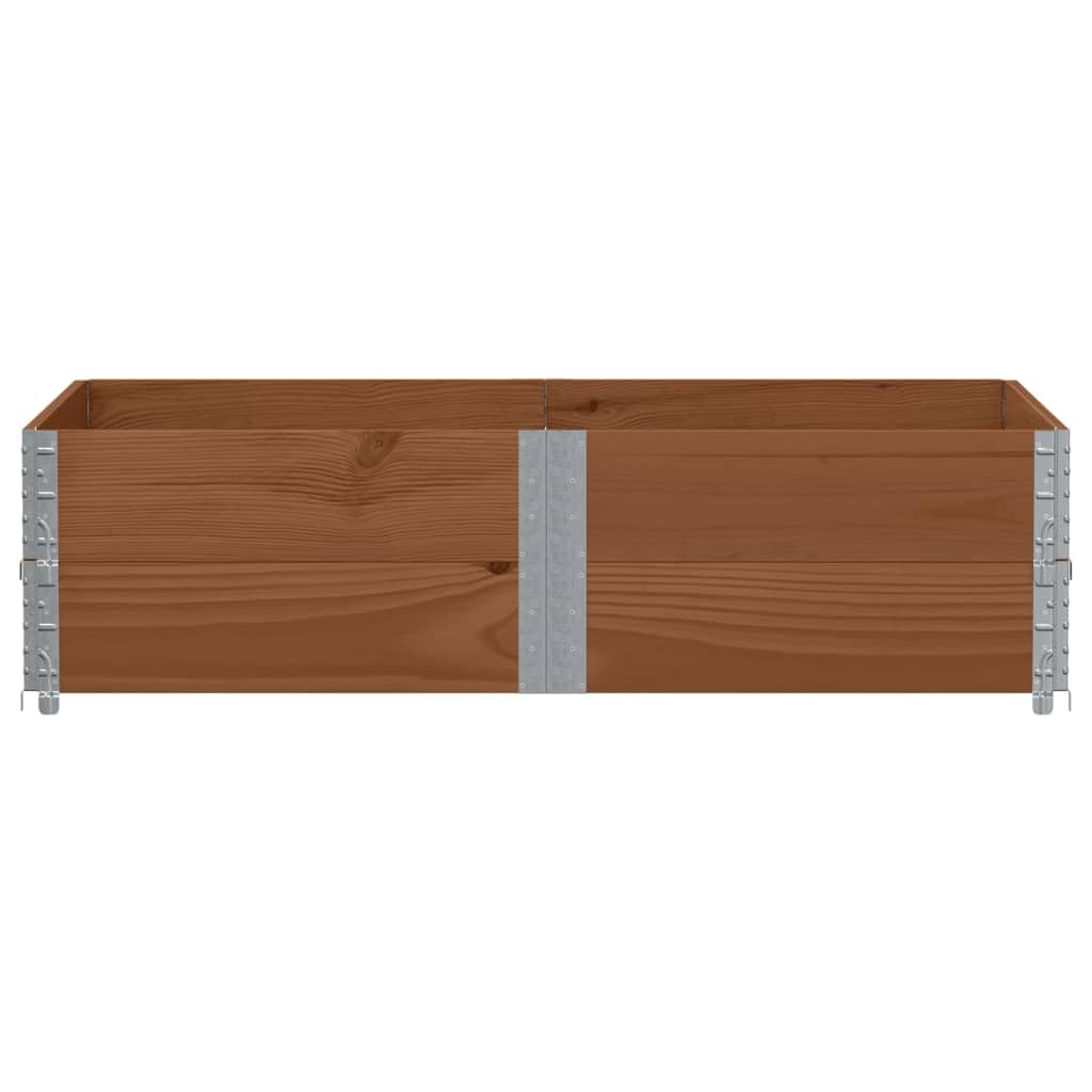 Paretali per Pallet 2pz Marroni 150x100cm Legno Massello Pino, Movimentazione di Materiali,Pianali di carico e Pallet, 22.9kg-4010308