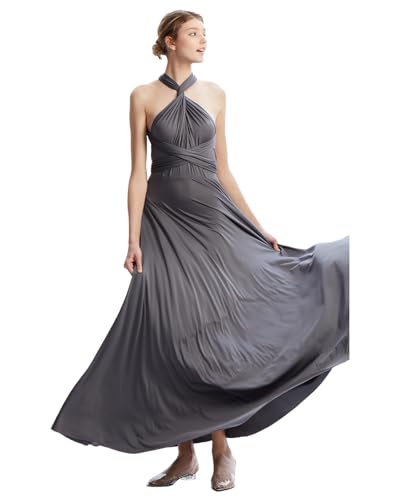 Image of Multi-Way Wrap Infinity Maxi Dress for Bridesmaids & Wedding Guest | 31 Colors for All Wedding Themes, One Size & Plus, 1 Dress for Any Events, Evening, Prom, Gala, Non-See-Through, Wrinkle-Free