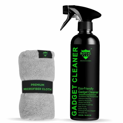 Image of Screen Cleaning Kit 300 ml for Laptop, Mobile, TV & Camera Lens | Anti-Static Non-Alcohol Spray + Microfiber Cloth | Safe for LED, LCD, OLED Screens, Keyboard, PCs & Gadgets