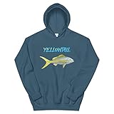 Atlantic Ocean Yellowtail Snapper Fish Graphic Hoodie Felpa Pullover | Pullover per amanti delle auto blu